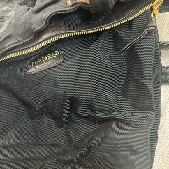 Chanel matlasse quilted tote shoulder a4 PVC black 0415b - Picture 2 of 8